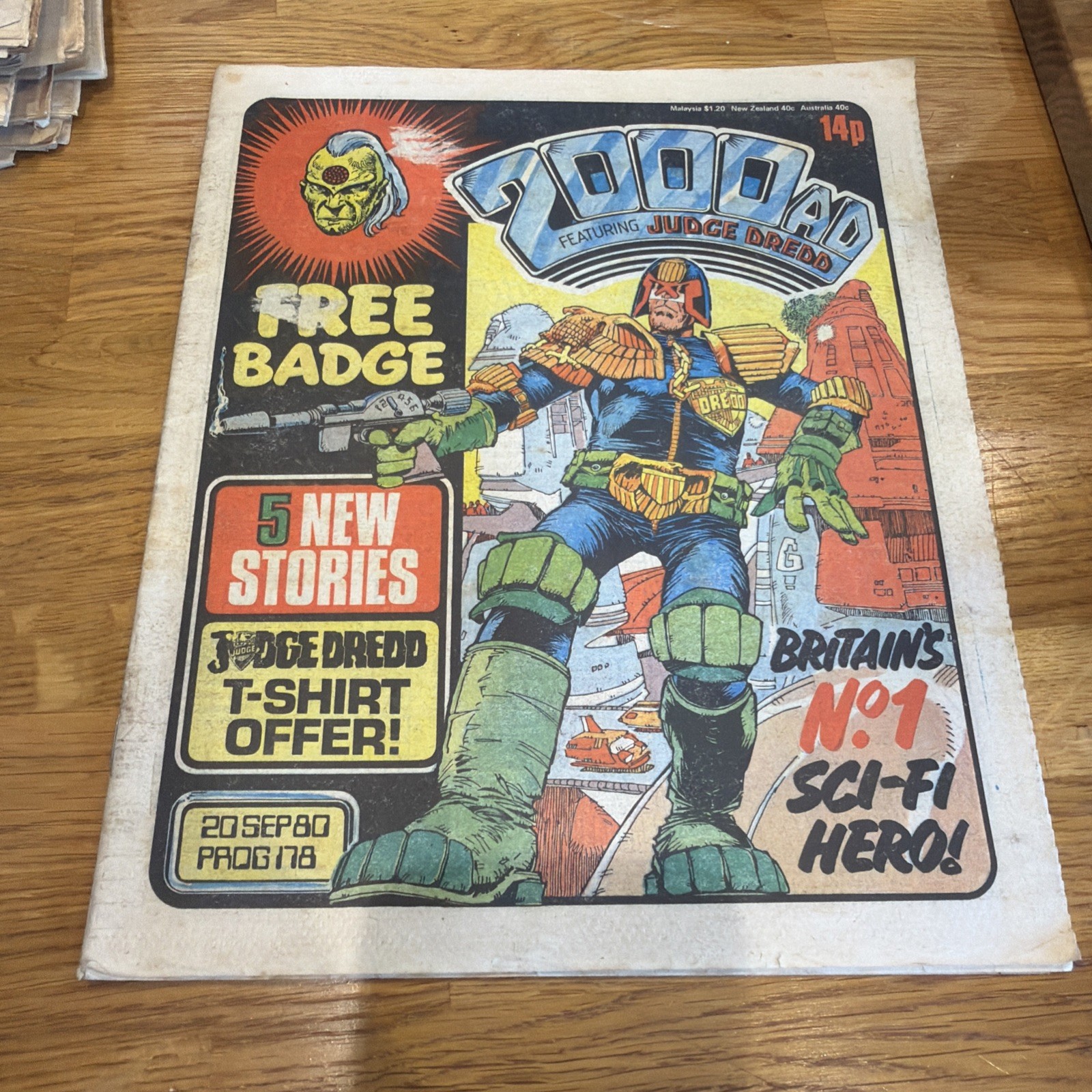 2000AD Prog 178 Star Wars Kevin O'Neil 1st Mean Arena No Badge 20 Sep 80 1980