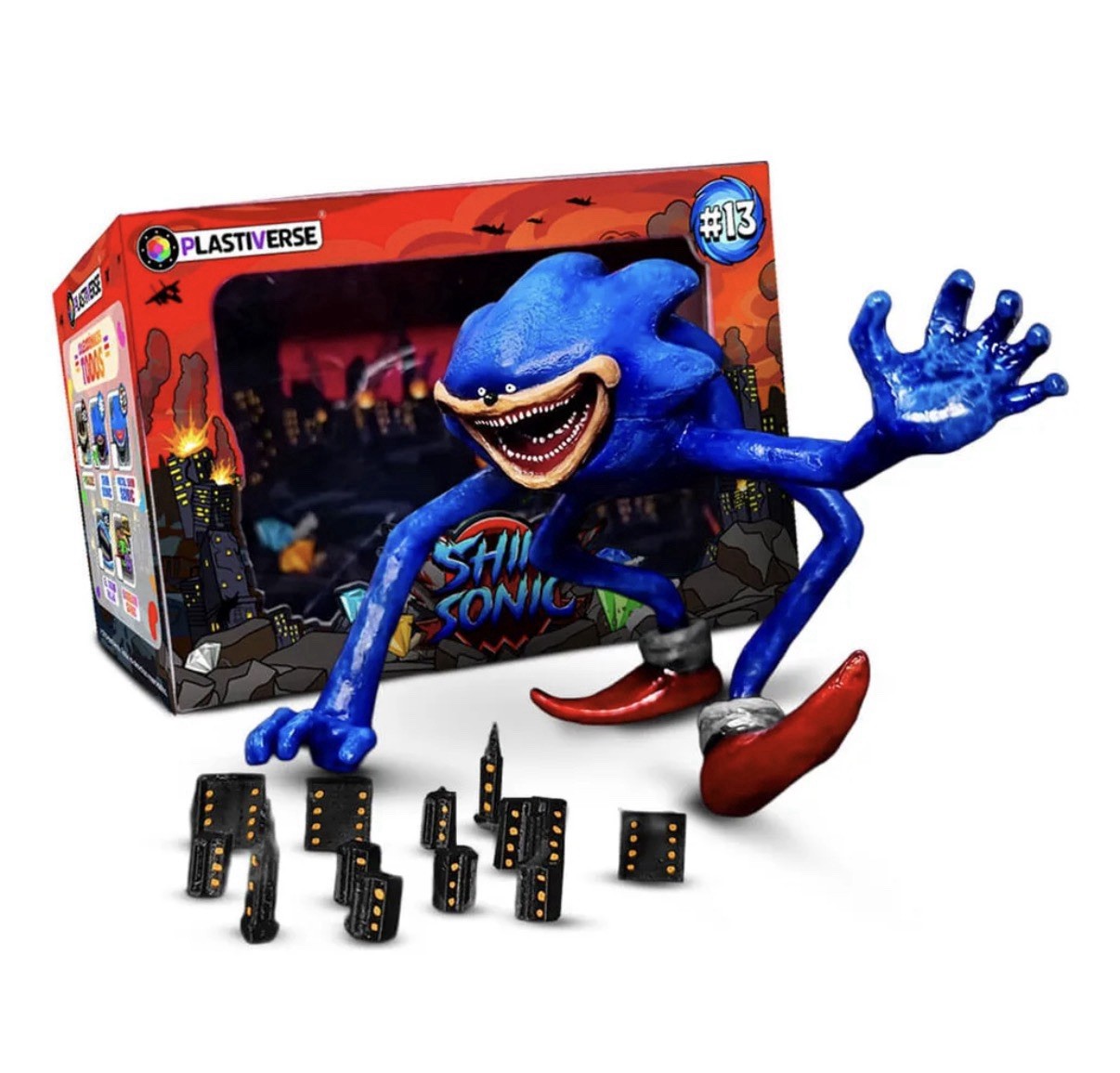 Shin Sonic Plastiverse Horror Figure Building Eater giocattolo da collezione