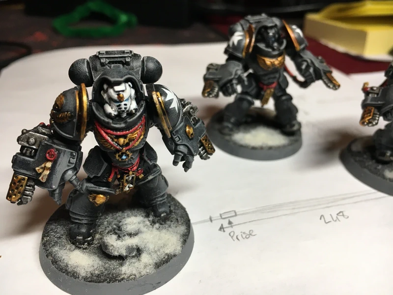 Agressors squad black templar peintes