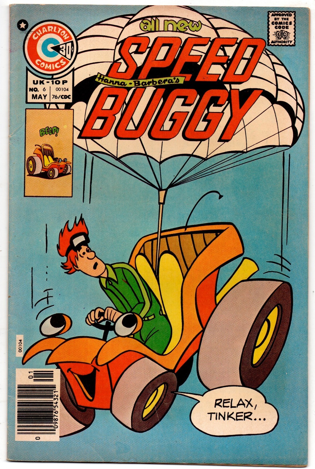 Speed Buggy #6 Hanna Barbera 1976 cartone animato Charlton fumetti Dune Buggy 