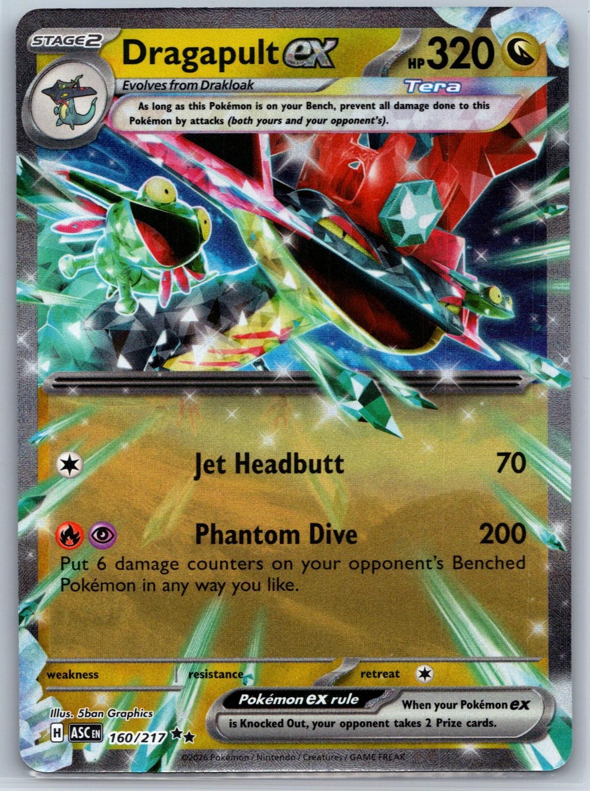 Dragapult ex 160/217 Ultra Rara Eroi Ascesi Pokemon Holo Near Mint