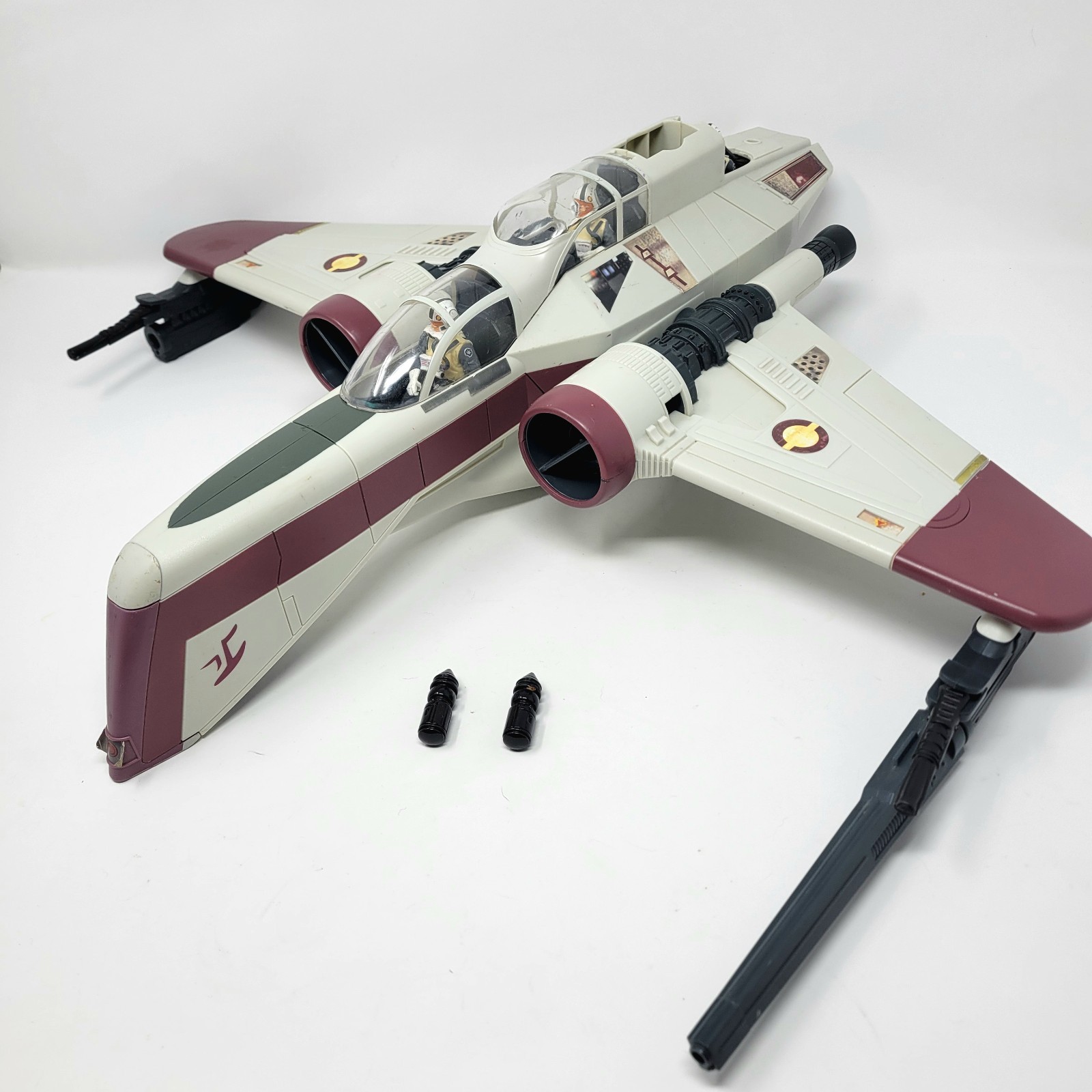Hasbro Star Wars SAGA 2004 ROTS Clone Wars ARC-170 combattente con bombe pilota 