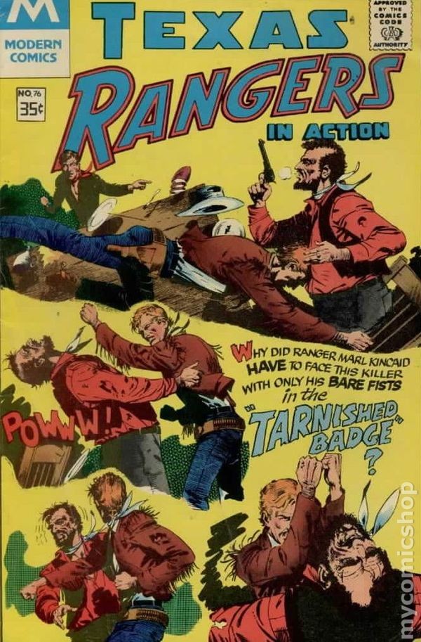 Texas Rangers in azione #76 VG+ 4.5 1977 1977 ristampa moderna immagine stock