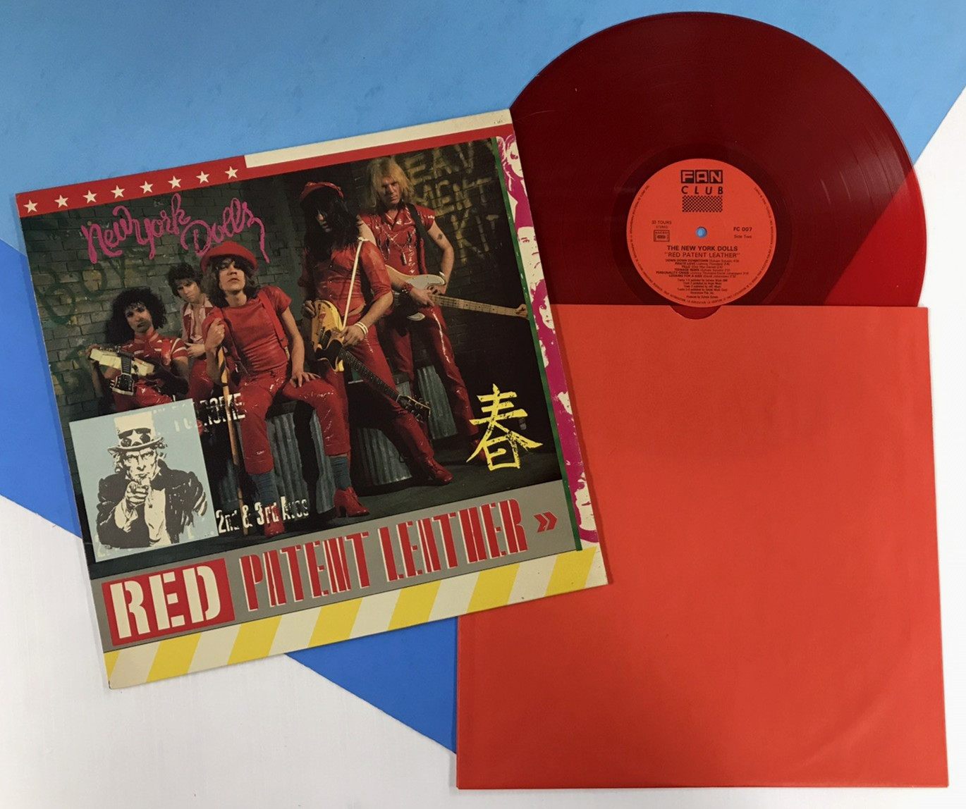 New York Bambole Rosso Vernice Pelle (1984) Francese Vinile LP Quasi Mint b971