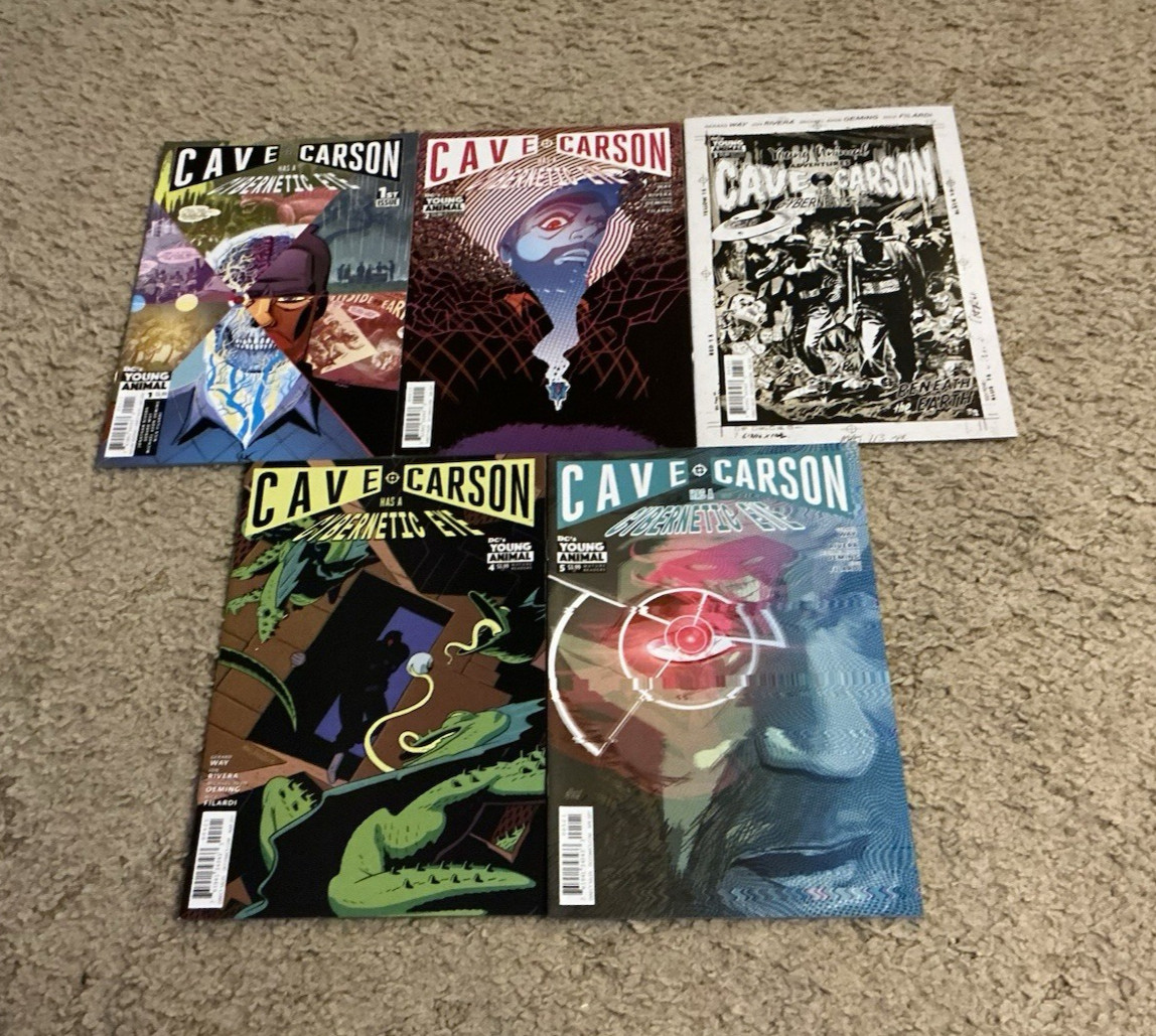 Cave Carson Has A Cybernetic Eye #'s 1, 2, 3, 4, 5 DC Comics 2016