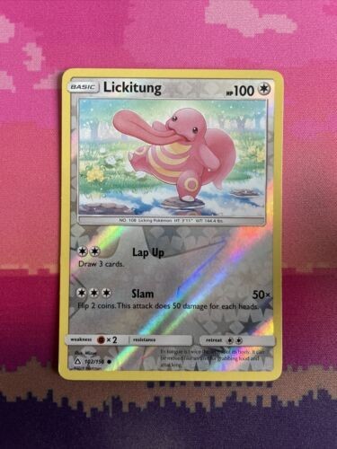 Pokemon Card Lickitung Ultra Prism Reverse Holo Common 102/156 NM