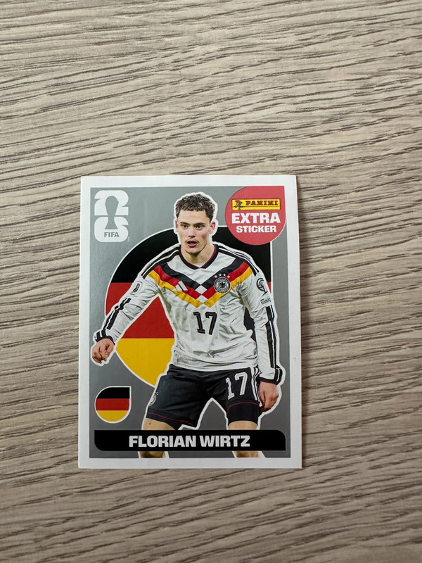 Extra Panini Stickers Florian WIRTZ argenté - Très bon état