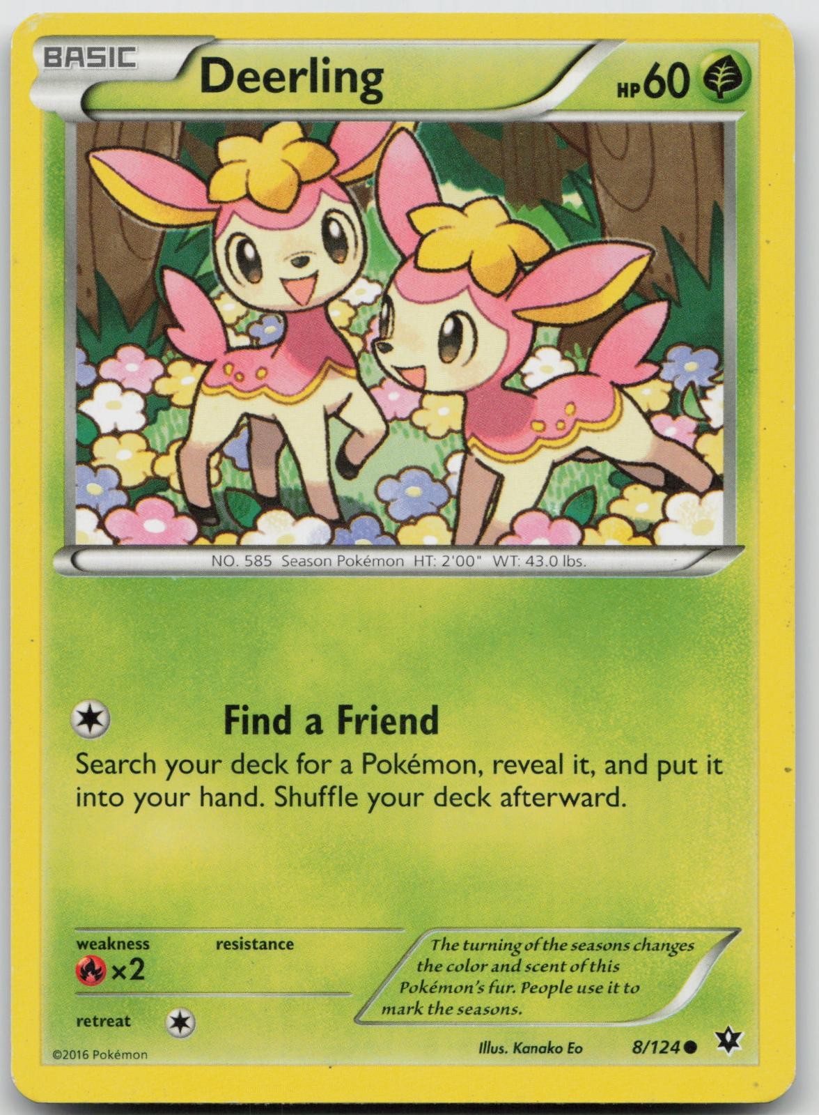 Pokemon Deerling 8/124 destini comuni si scontrano moderatamente giocato