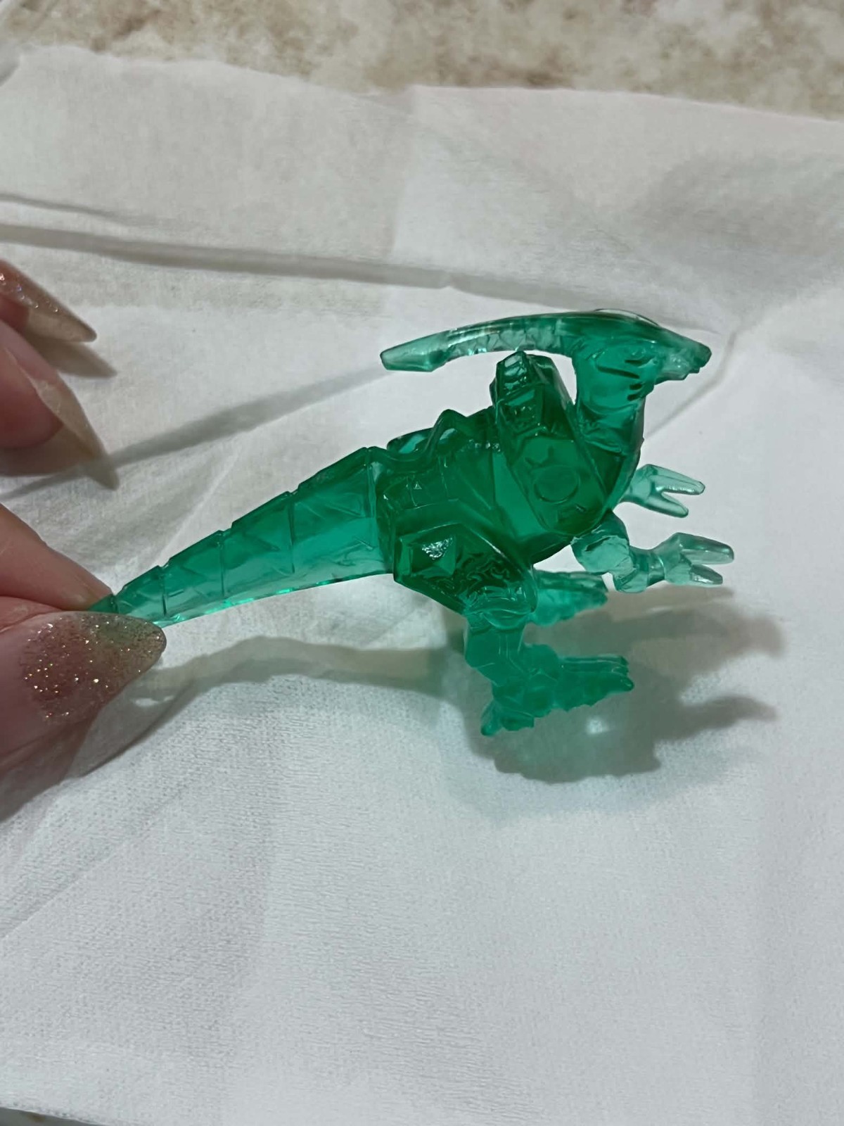Parasaur miniatura REPRO per Dino Thunder Dx Brachio Abaranger Megazord MMPR