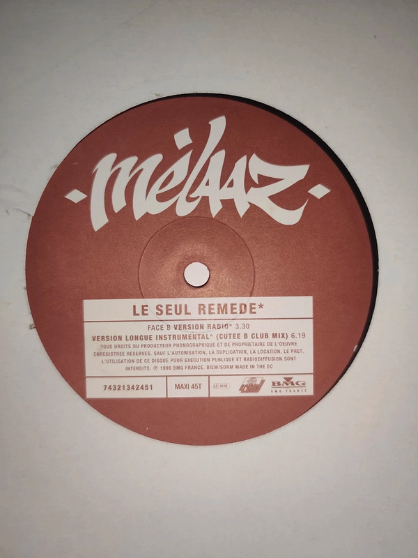 Melaaz "Le seul remede" Disque vinyle 12"