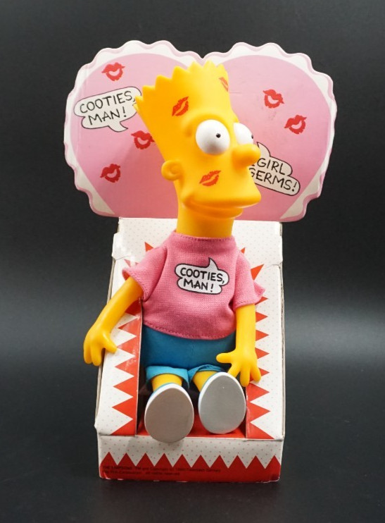 Bambola vintage 1990 DanDee The Simpsons Bart Simpson San Valentino