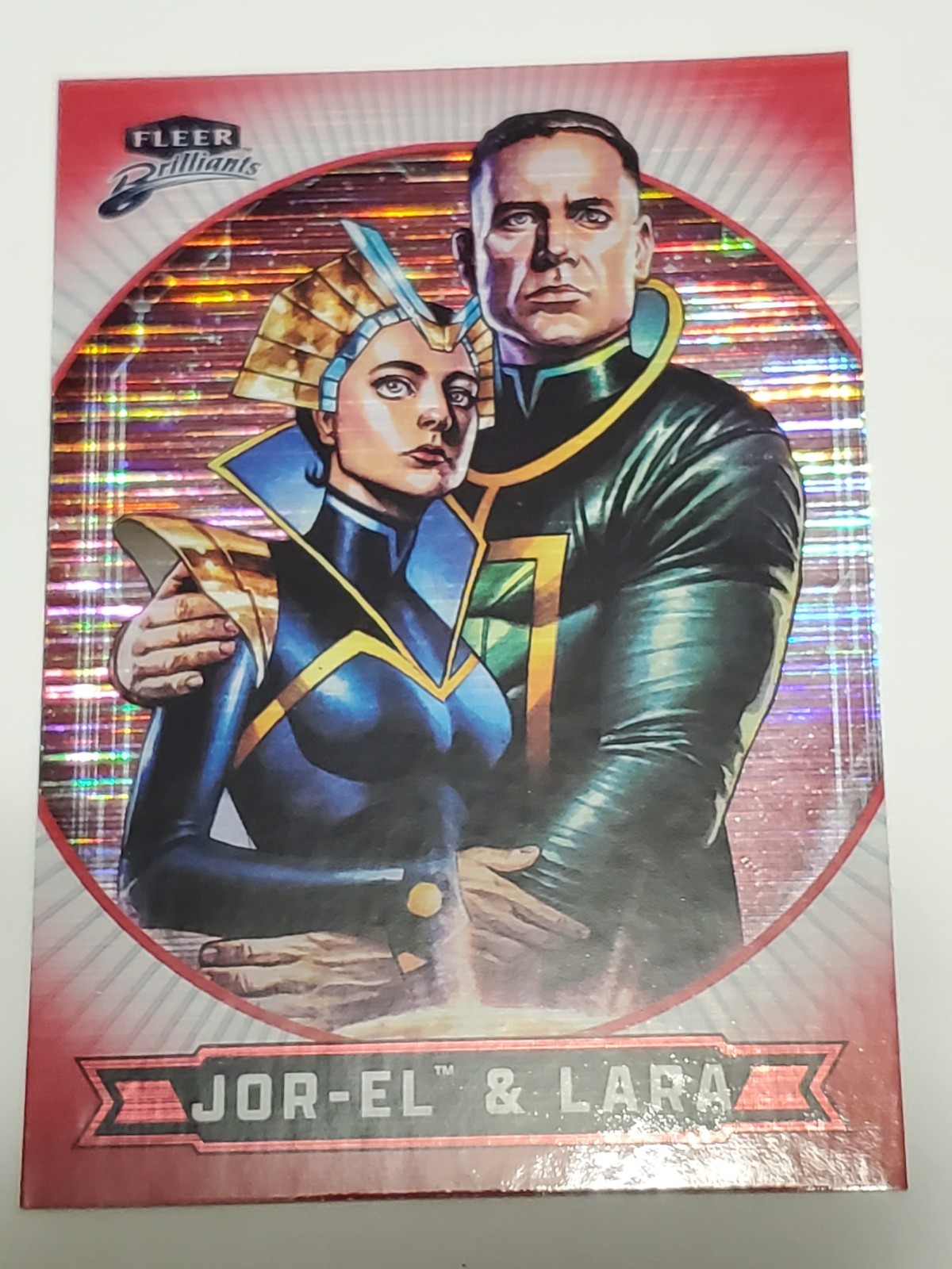 2025 Fleer Brilliants Superman JOR-EL & LARA #28 Red Heat Vision #'d 0854/1938