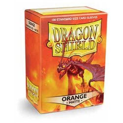 Manicotti per carte Dragon Shield arancione opaco scatola da 100 polipropilene