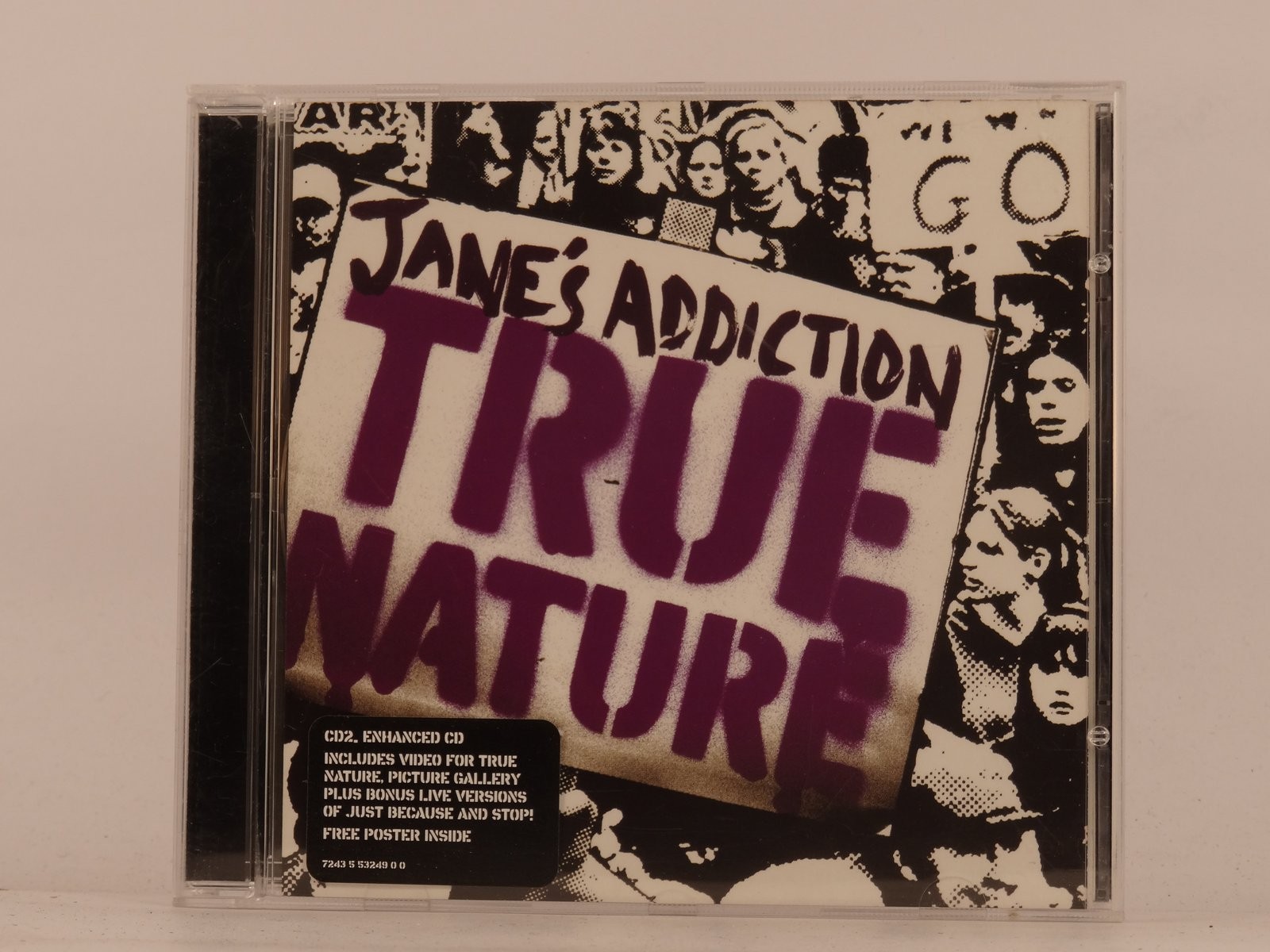 JANE'S ADDICTION TRUE NATURE (CD 2) (+POSTER) (D69) 3 Track CD Single including 