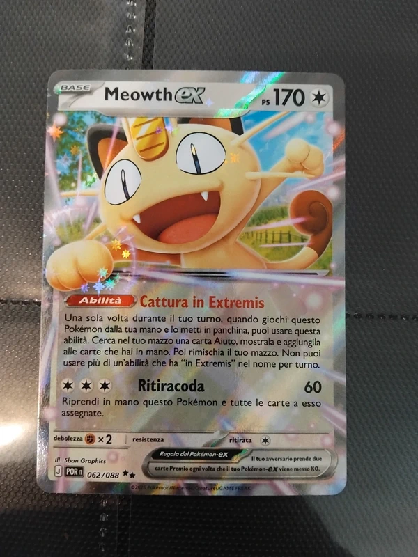 Meowth ex por 062 equilibrio perfetto ita NM pokémon