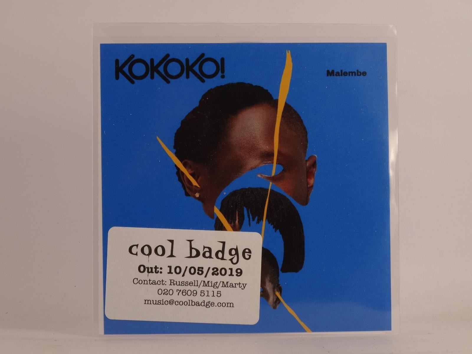 KOKOKO! MALEMBE (F17) 1 Track Promo CD Single including Picture Sleeve TRANSGRES