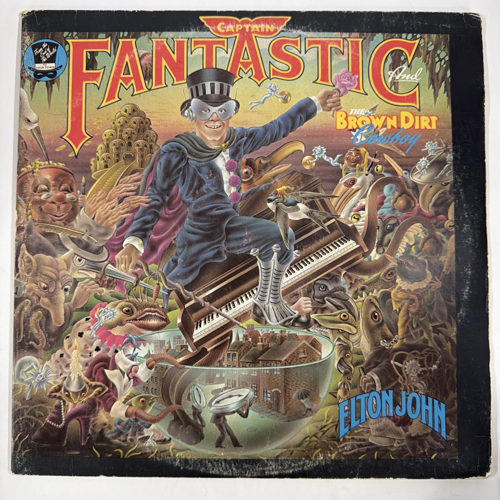 Elton John - Captain Fantastic And The Brown Dirt Cowboy Record LP w/ Inserts
