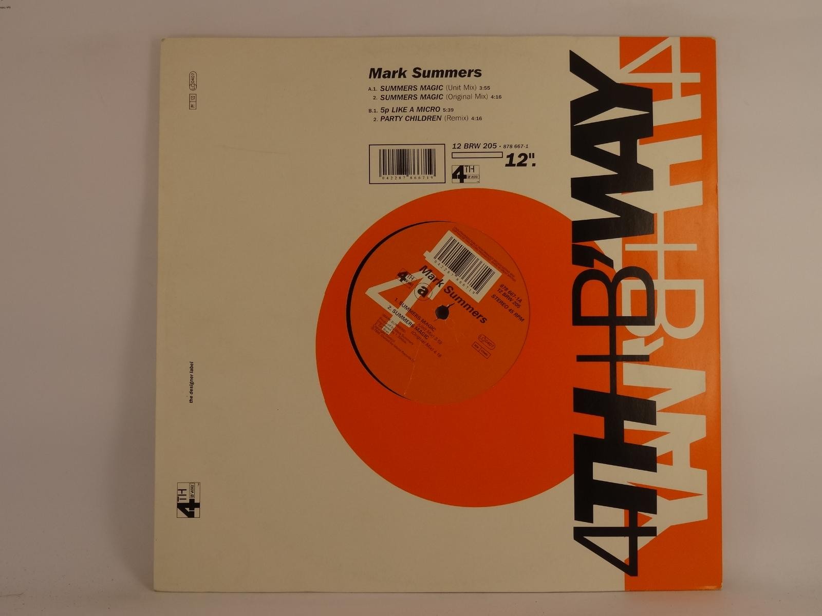 SUMMERS,MARK SUMMERS MAGIC (mainly white front) (A) 12" 4th BROADWAY