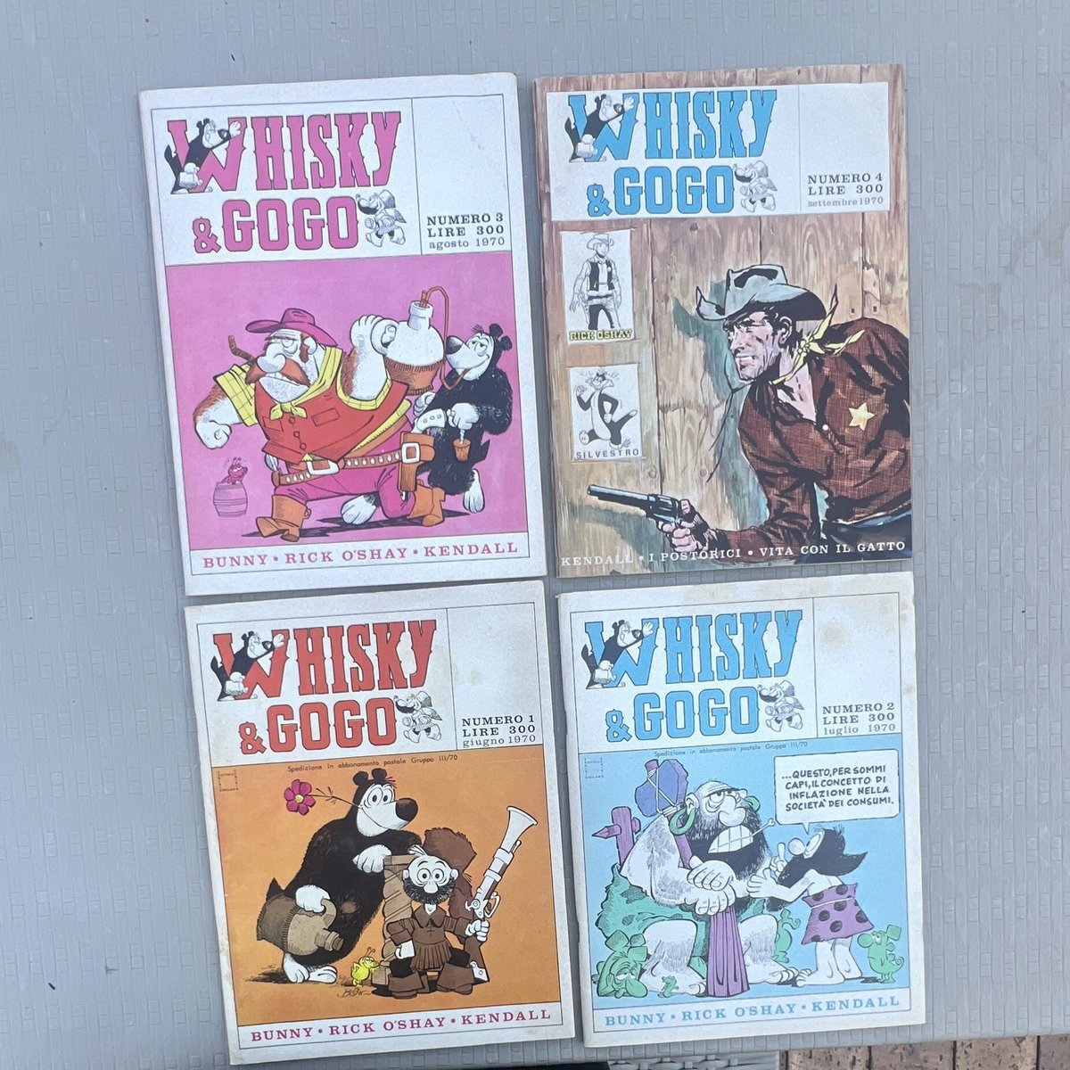Whisky & Gogo Lotto N.1-4 1970 Editrice Cenisio s.a.s. Fumetti italiani