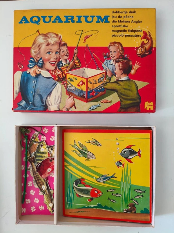 Jumbo vintage aquarium / dobbertje duik spel