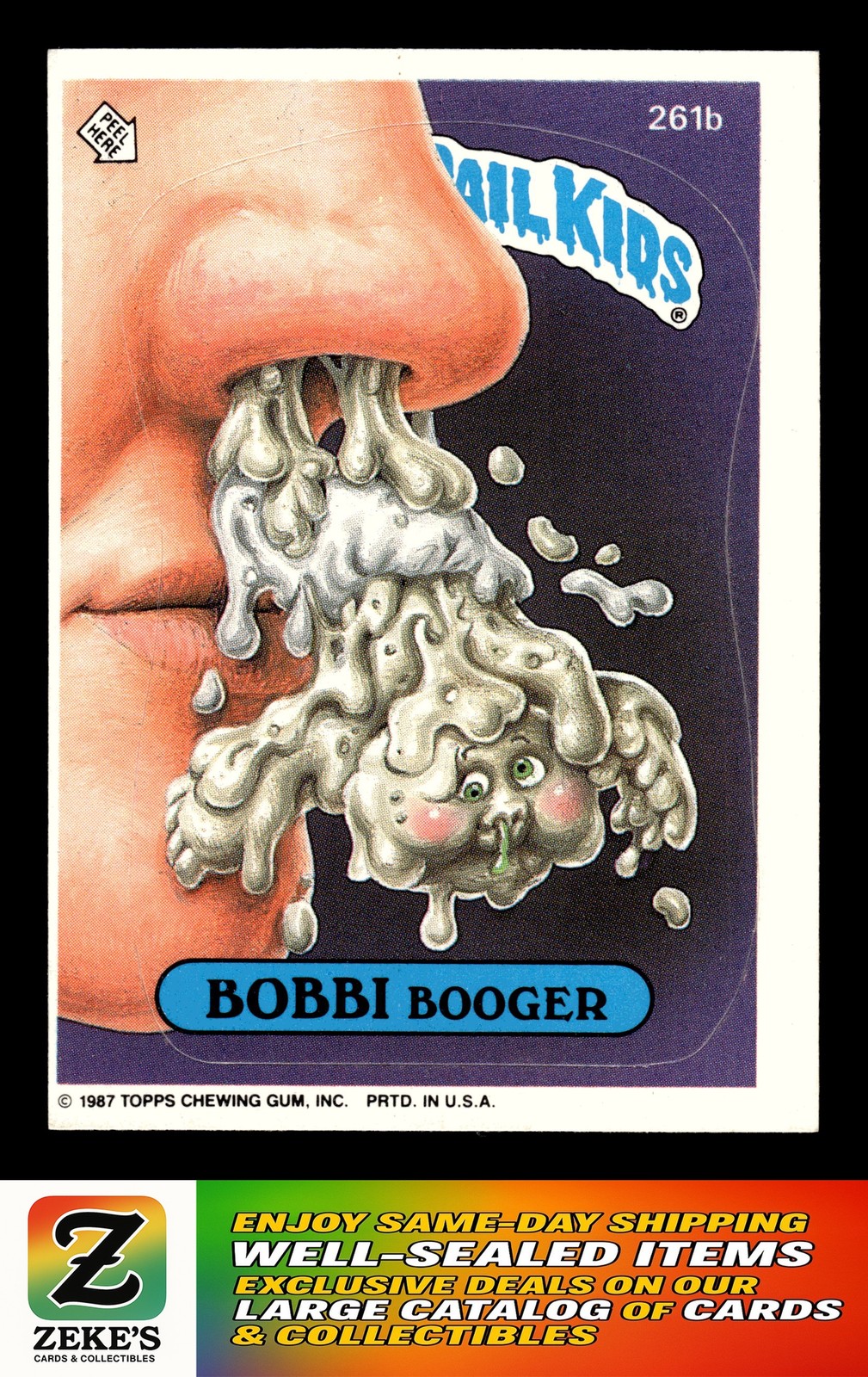 1987 Topps Garbage Pail Kids Series 7 #261b Bobbi Booger