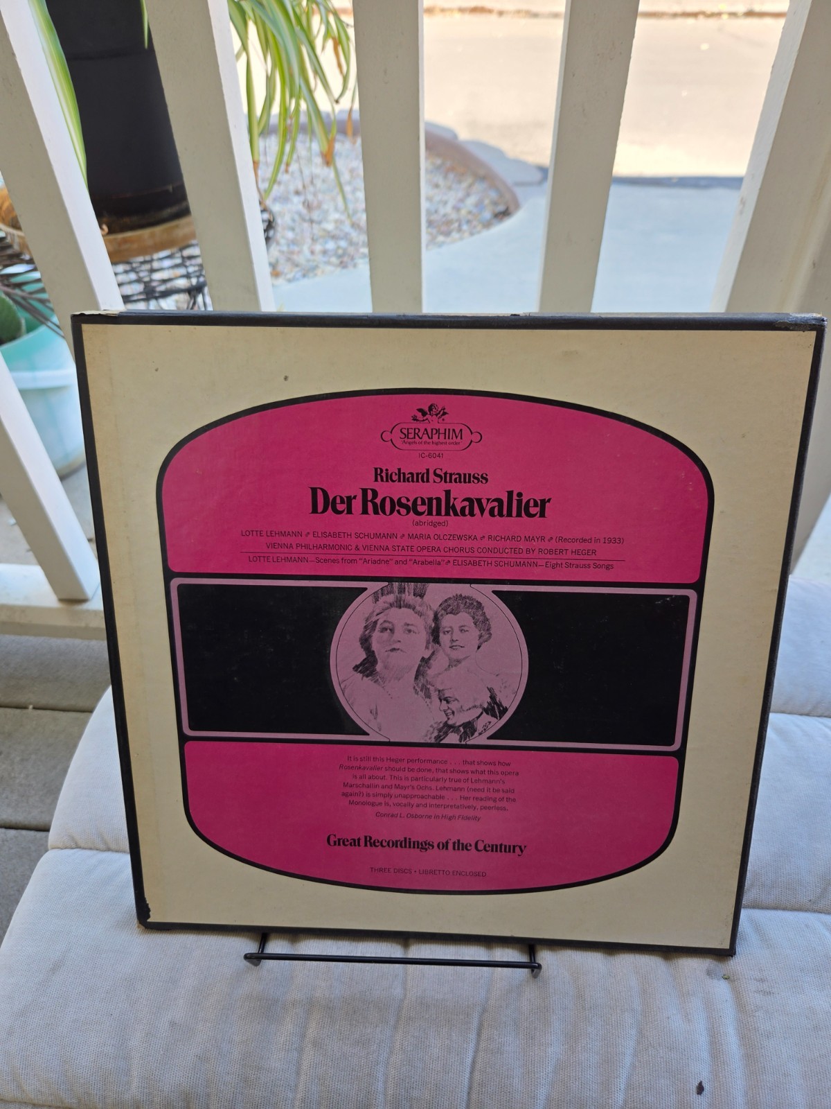 OPERA BOX SET: Richard Strauss, Lotte Lehmann, Der Rosenkavalier 3-LP SERAPHIM