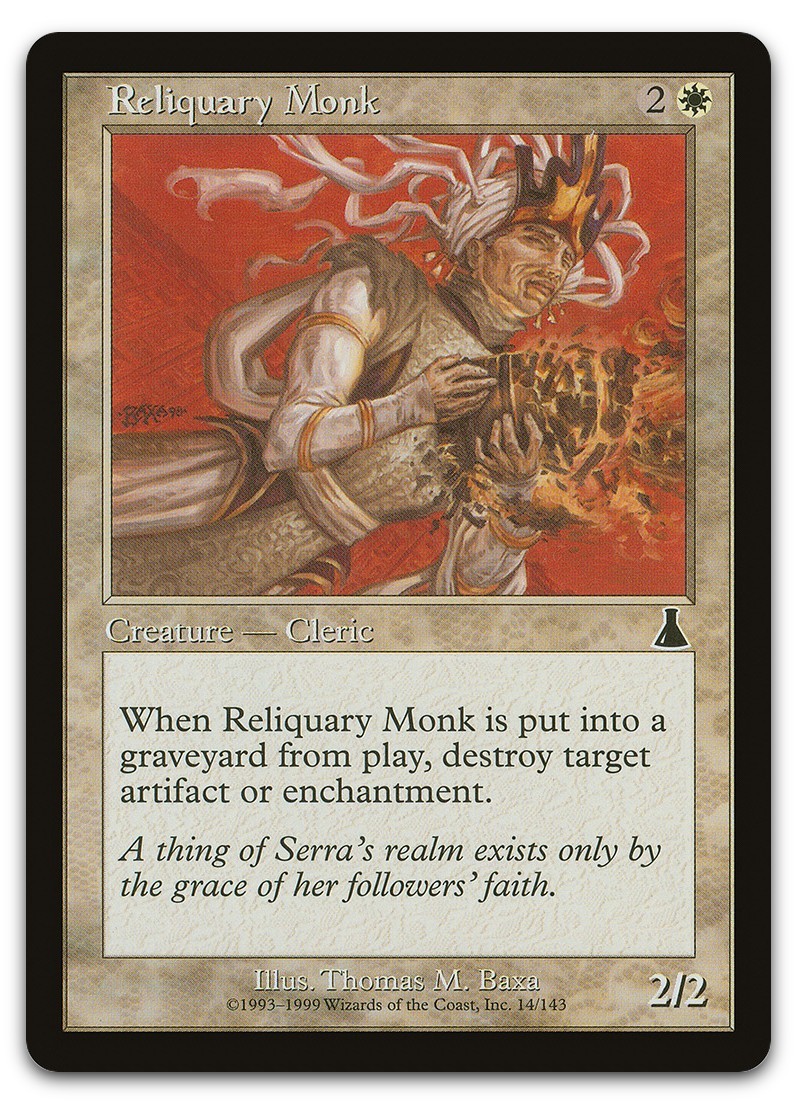 Reliquary Monk #14 (LP) Il destino di Urza UDS Magic MTG