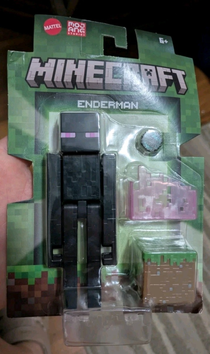 Modellino Minecraft - ENDERMAN Ender Blocco Perla ed Erba Videogiochi Giocattoli