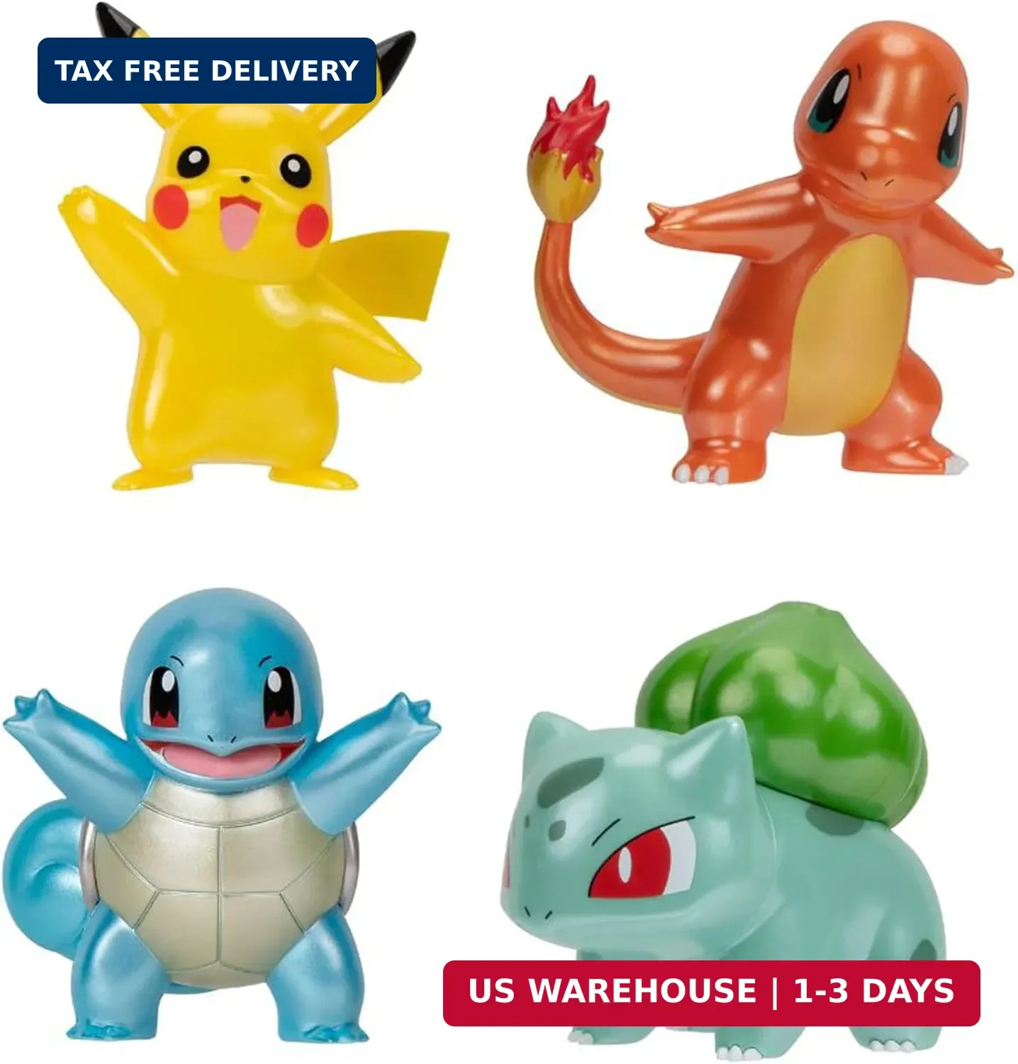 Pokémon Select Metallic Battle Pack - Quattro personaggi da battaglia da 3 pollici con Special Me