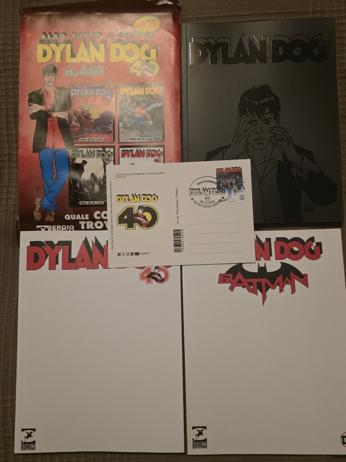 Dylan Dog - Lotto Variant & Altro + Annullo francobollo 1° gg - 40° Anniversario
