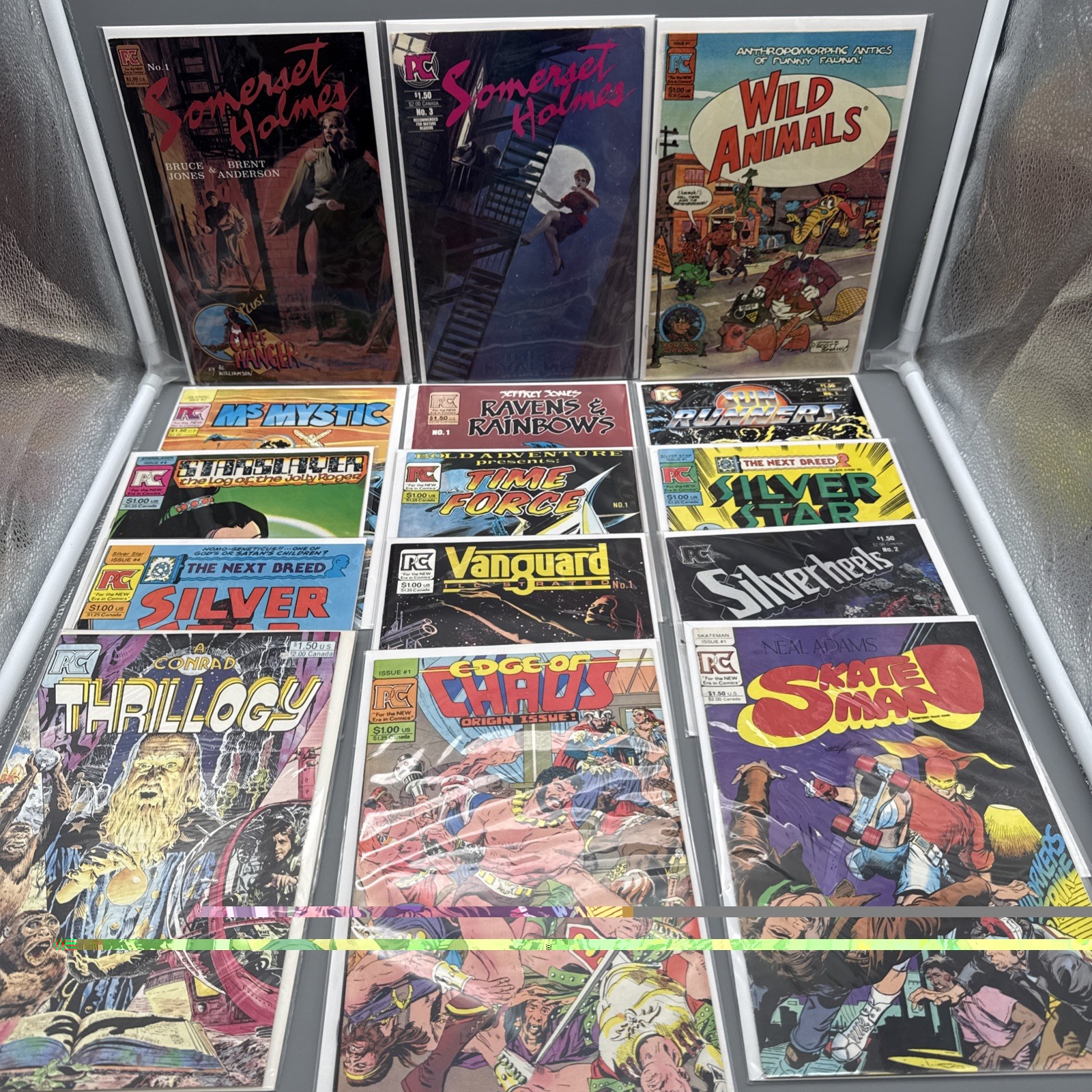 Lot Of 15 Pacific Comics Vanguard Illustrated Elric Wild Animals And More