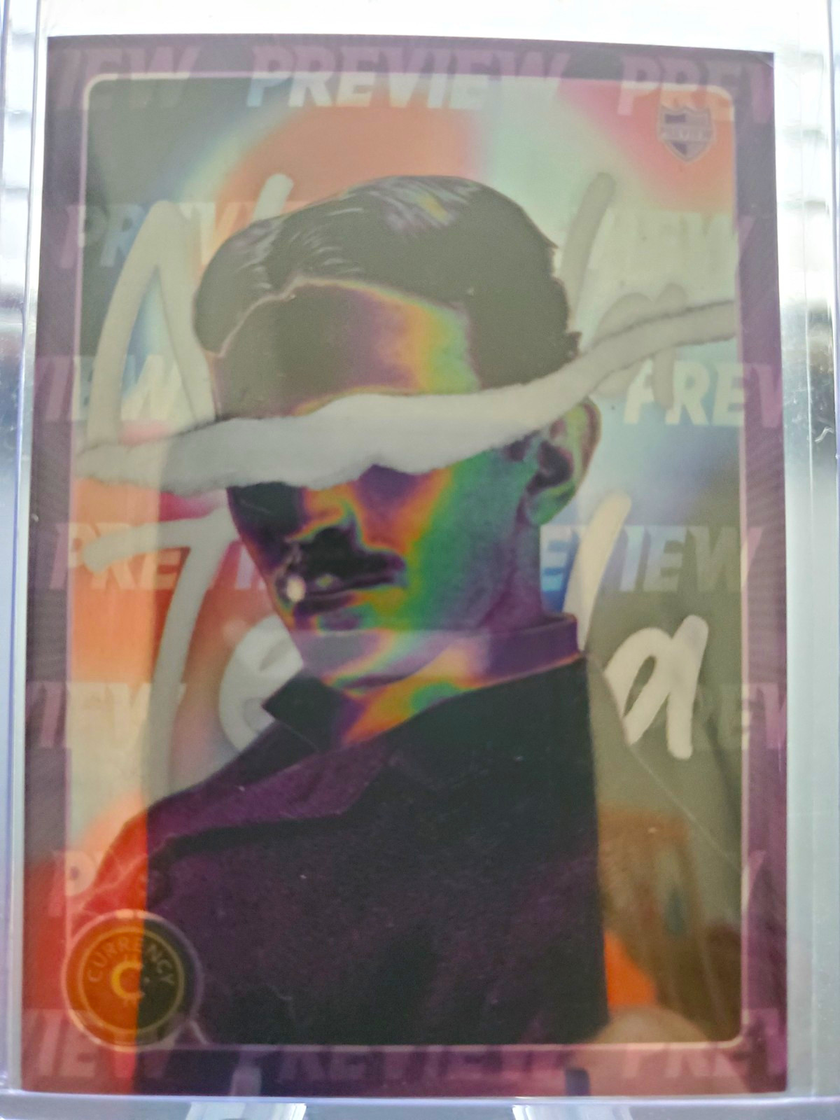 Carte collezionabili valuta fabbri serie cinque Nikola Tesla C5P-3 anteprima 2025