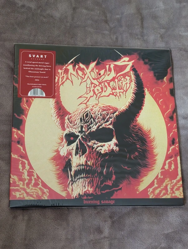 Vinyl Obnoxious Youth Burning Savage transparent red vinyl LP sealed Svart Records