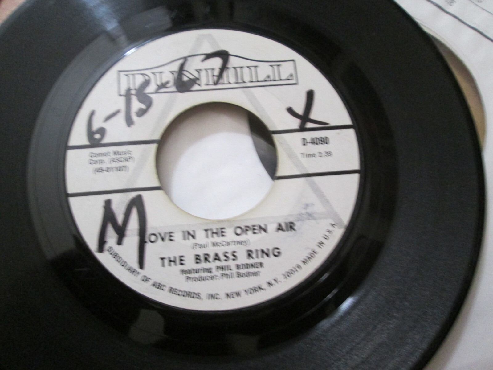 "LOVE IN THE OPEN AIR" The Brass Ring Paul McCartney Song Promo 45 Vinyl  Exc