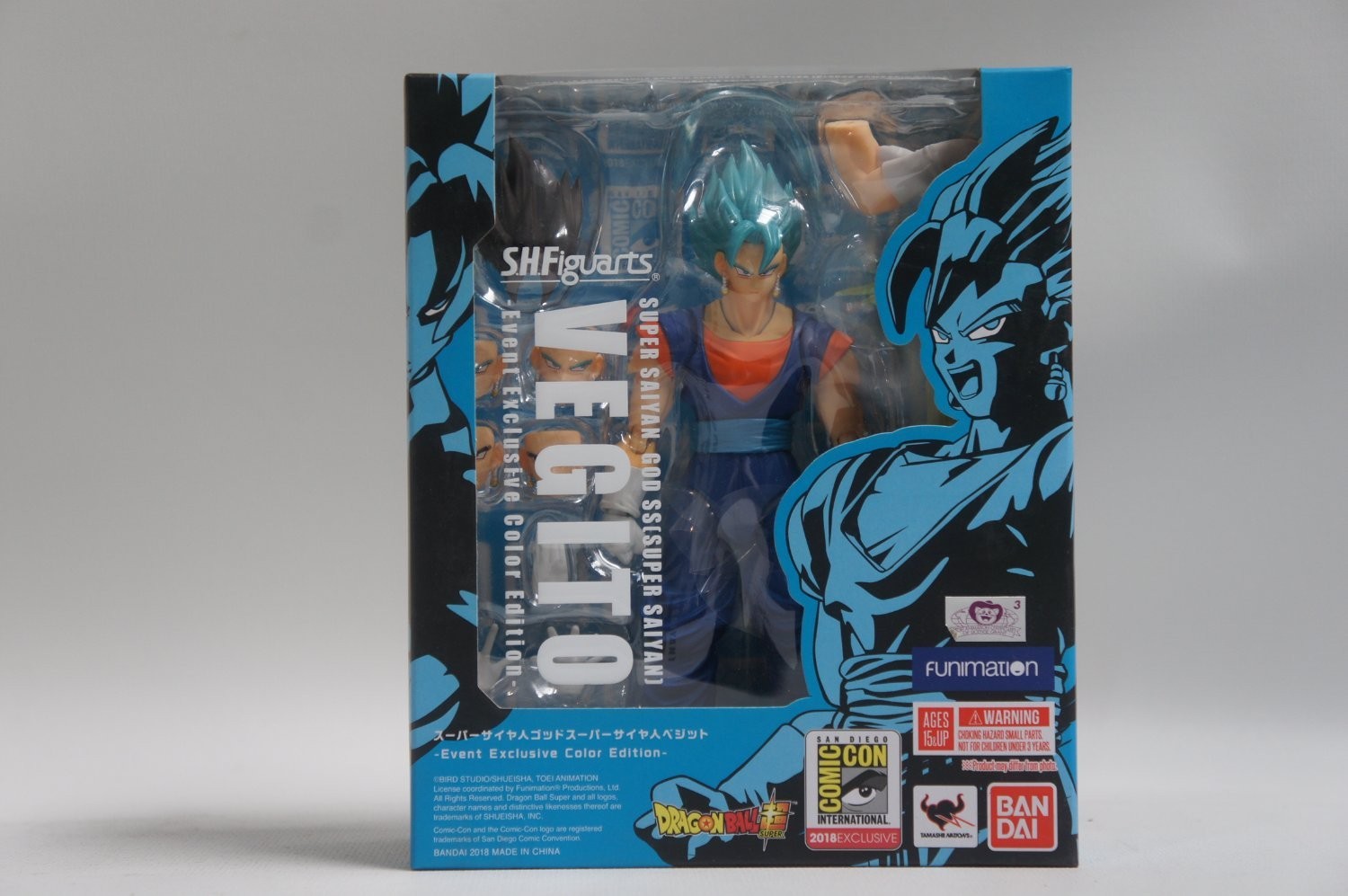 Bandai SH Figuarts Dragon Ball Super Ssgss Vegito SDCC 2018 evento esclusivo