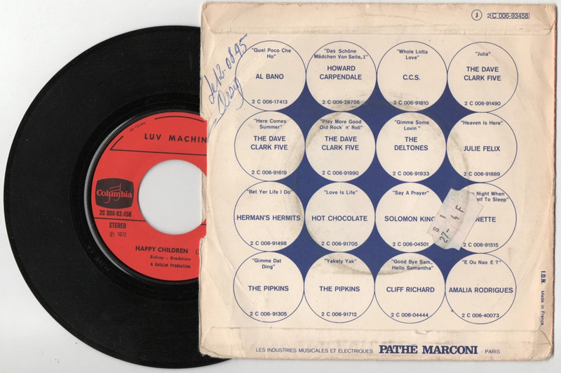 Luv Machine - 45 T SP Happy Children (1972)