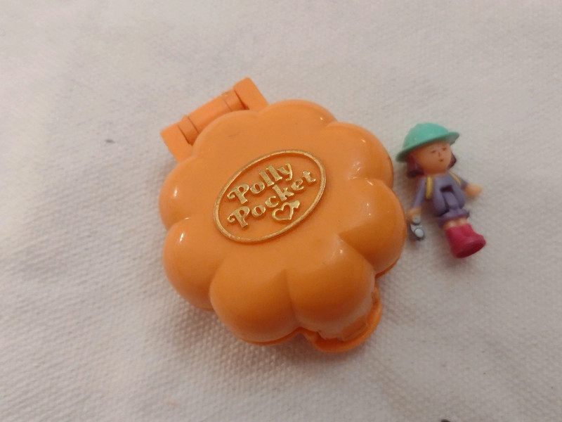Polly Pocket vintage 1991 Bluebird fleur pique nique camping figurine