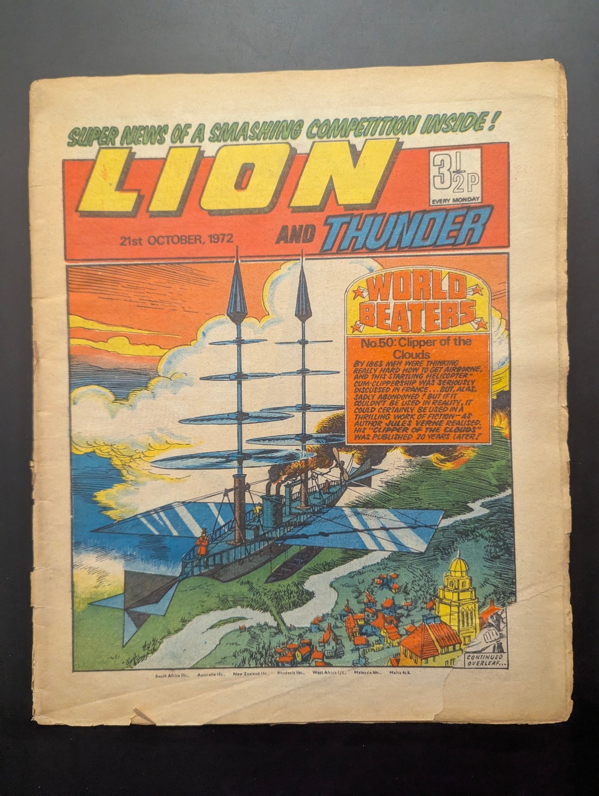 Lion and Thunder Comic 21st October 1972, Fleetway Publishing