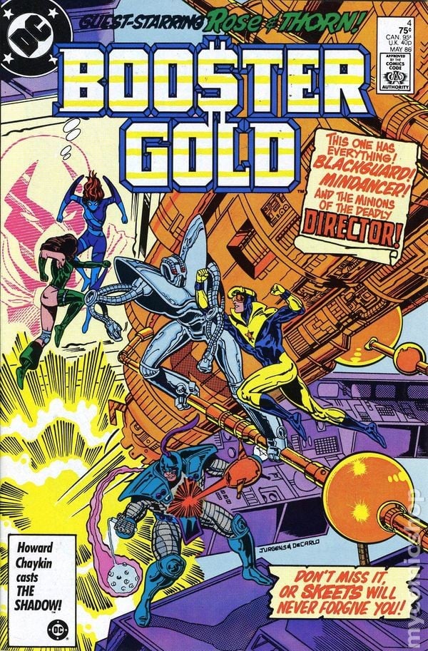 Booster Gold #4 VG 1986 immagine stock basso grado