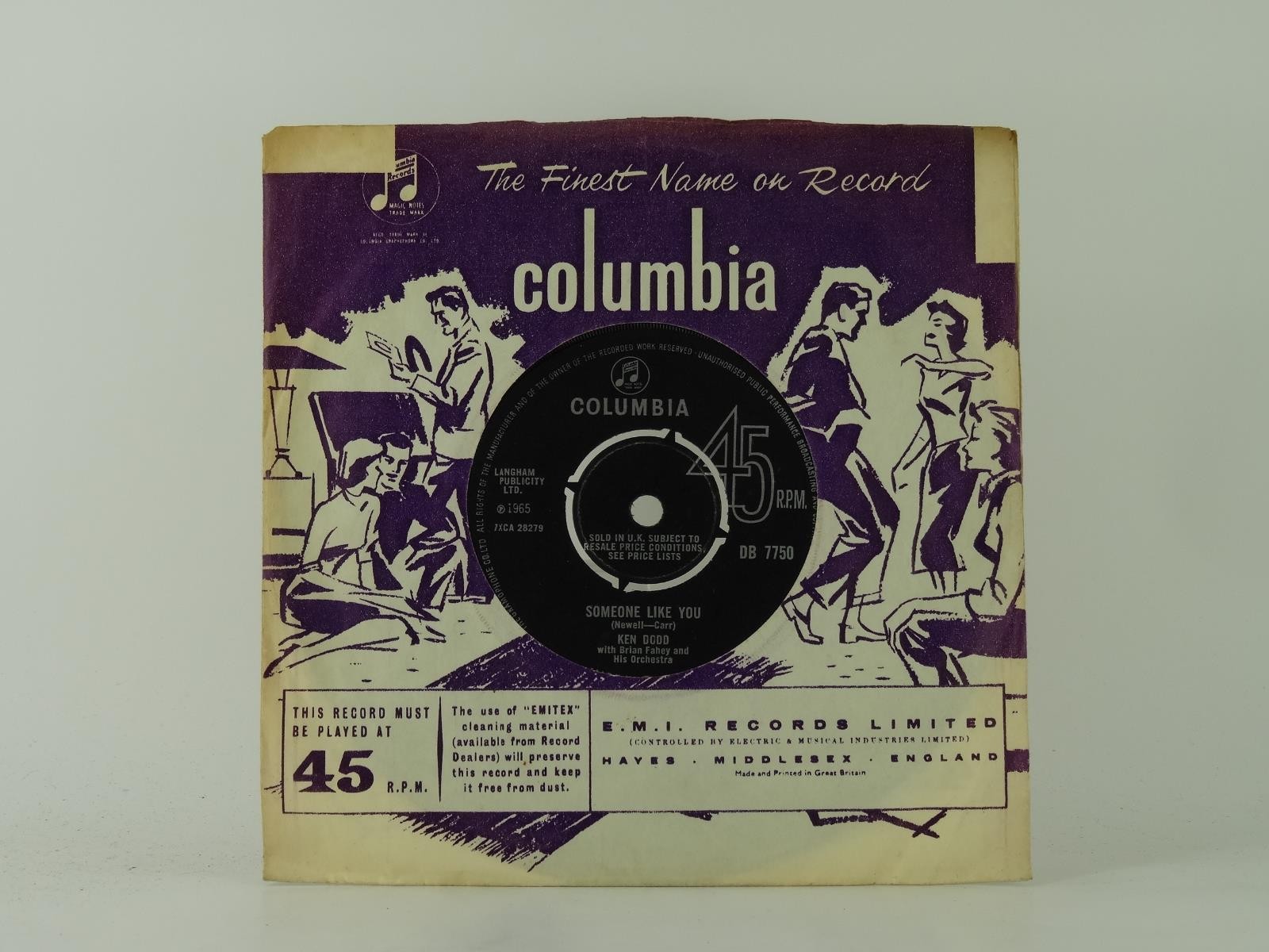 KEN DODD SOMEONE LIKE YOU (15) 2 Track 7" Single including Company Sleeve COLUMB