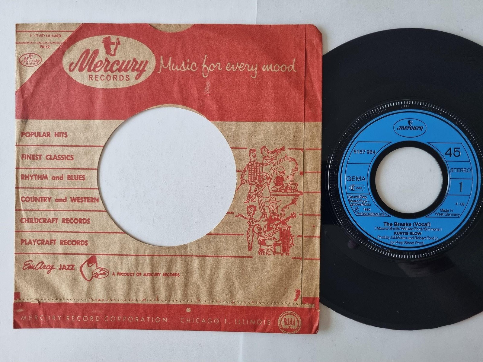 Kurtis Blow - The Breaks 7'' Vinyl Germany