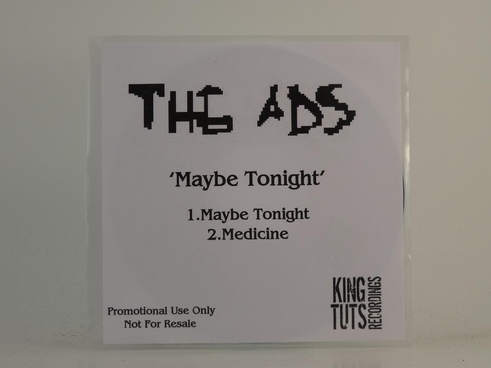 THE ADS MAYBE TONIGHT (H1) 2 Track Promo CD Single including White Sleeve KING T