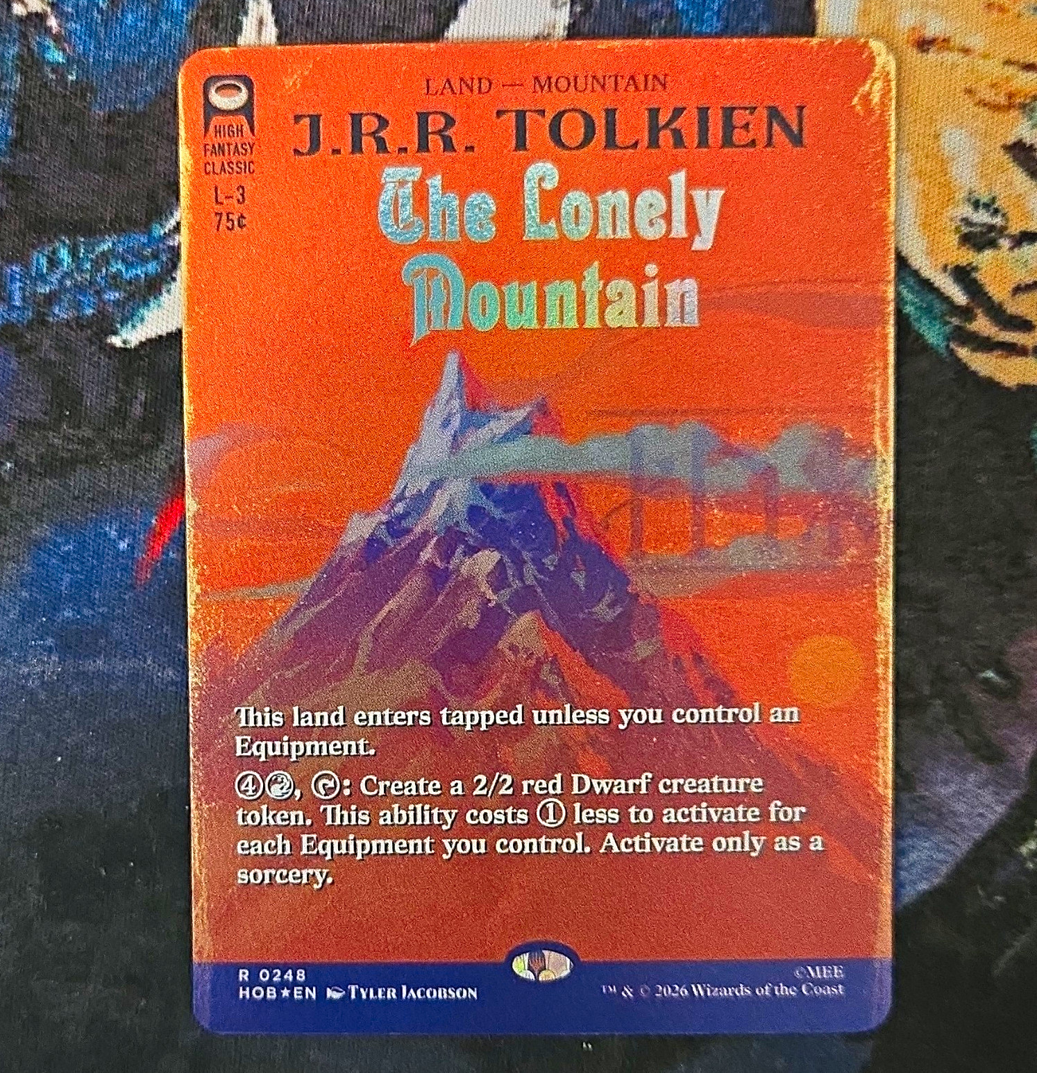 MTG Inglese La Montagna Solitaria (Borderless) Nuovo con scatola Foil Lo Hobbit