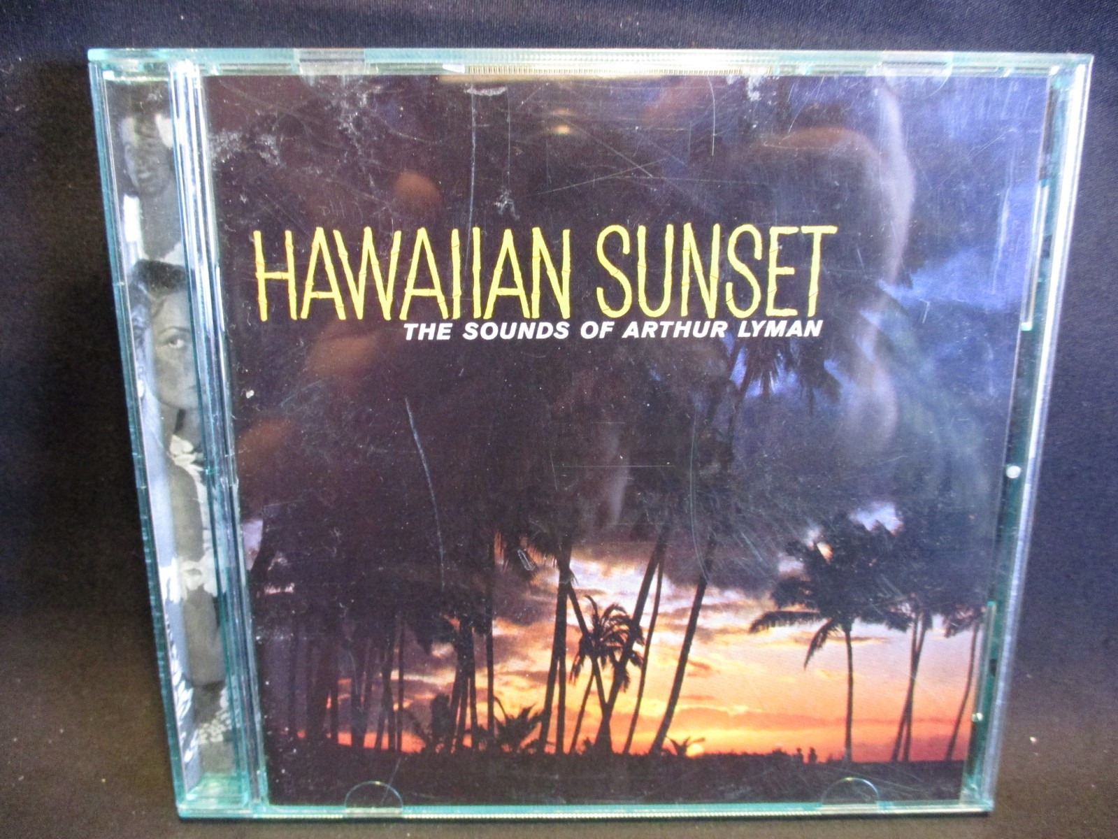 Arthur Lyman Hawaiian Sunset CD CASE ONLY, NM booklet and insert, VG+ teal tint