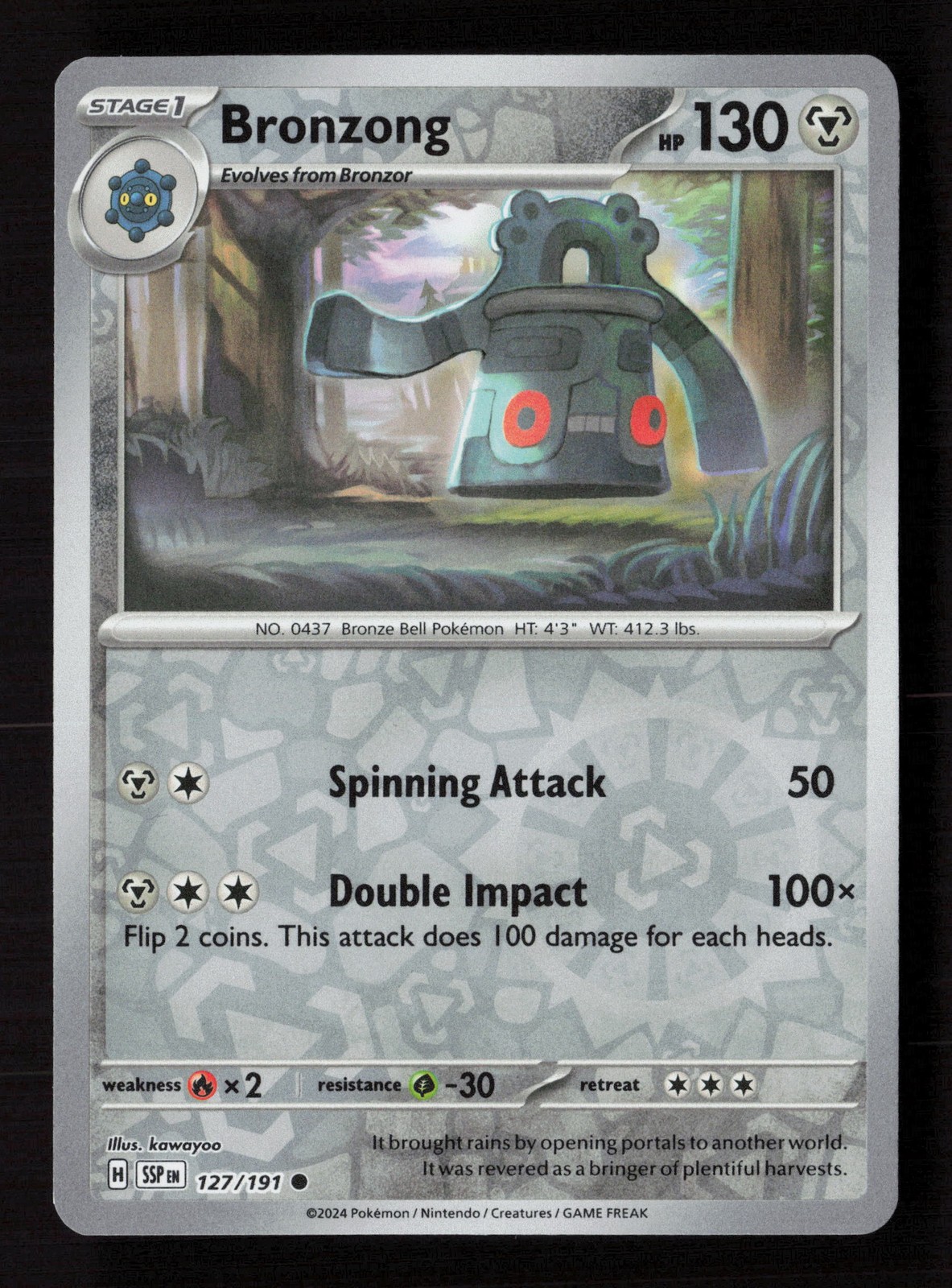 Carta Pokemon Bronzong 127/191 Reverse Holo Surging Sparks