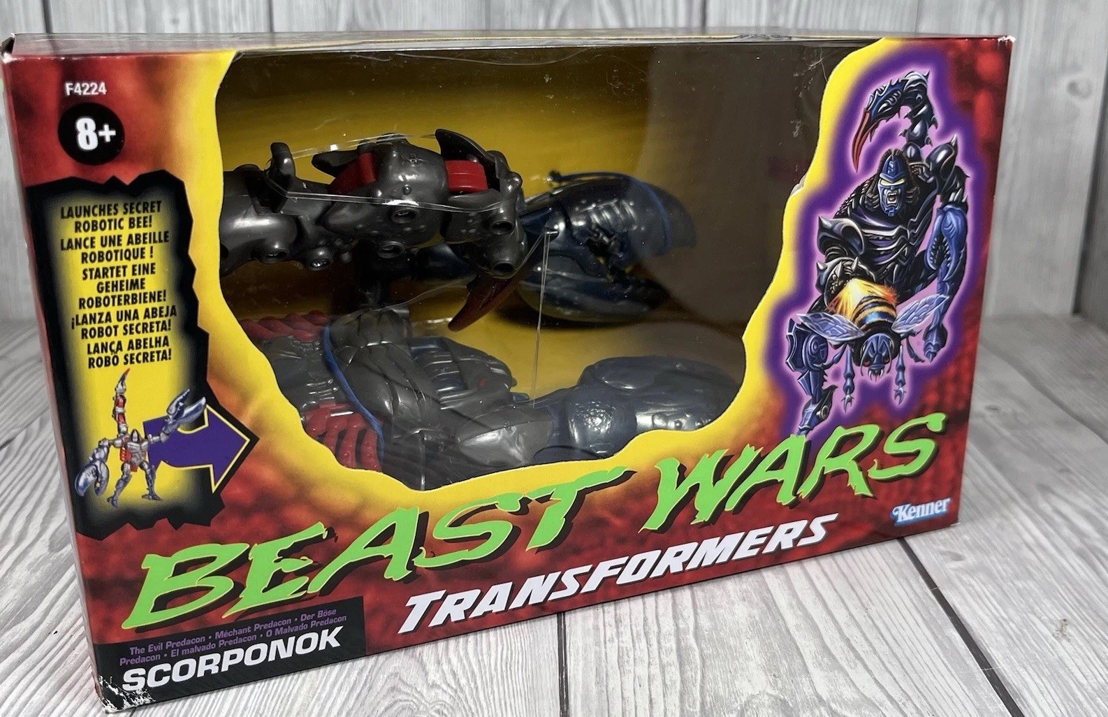 Transformers Beast Wars Kenner Scorponok Cyberbee Drone '22 ristampa scatola retrò