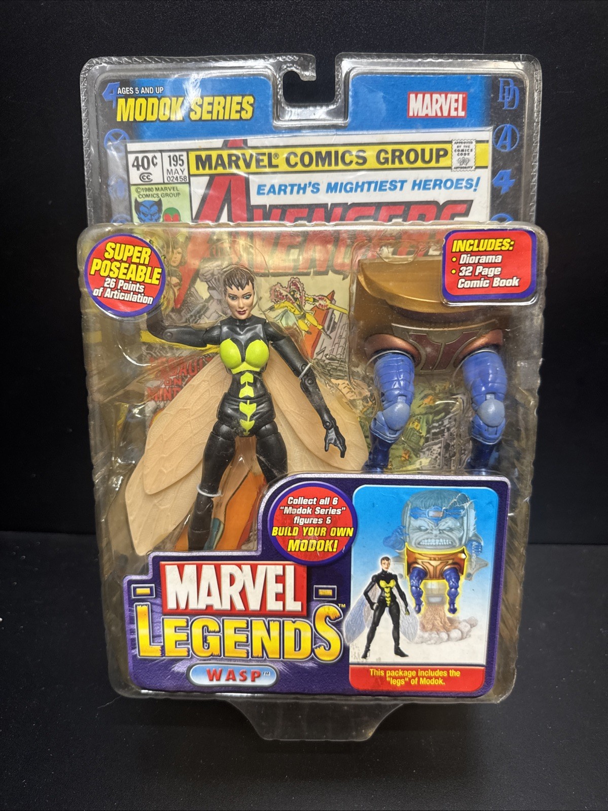 NUOVA ACTION FIGURE VESPA ANT-MAN SUPER POSABILE SERIE MODOK MARVEL LEGENDS #71192