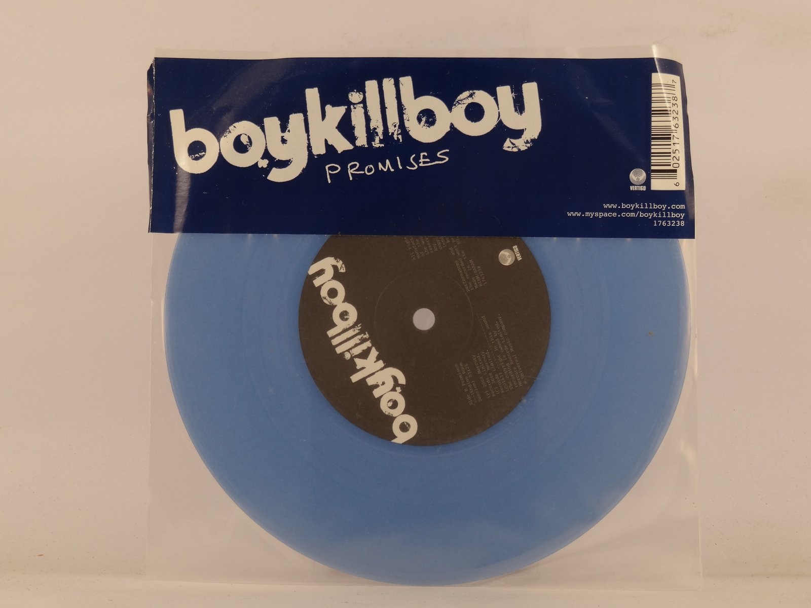 BOYKILLBOY PROMISES (Blue Vinyl) (137) 7" VERTIGO