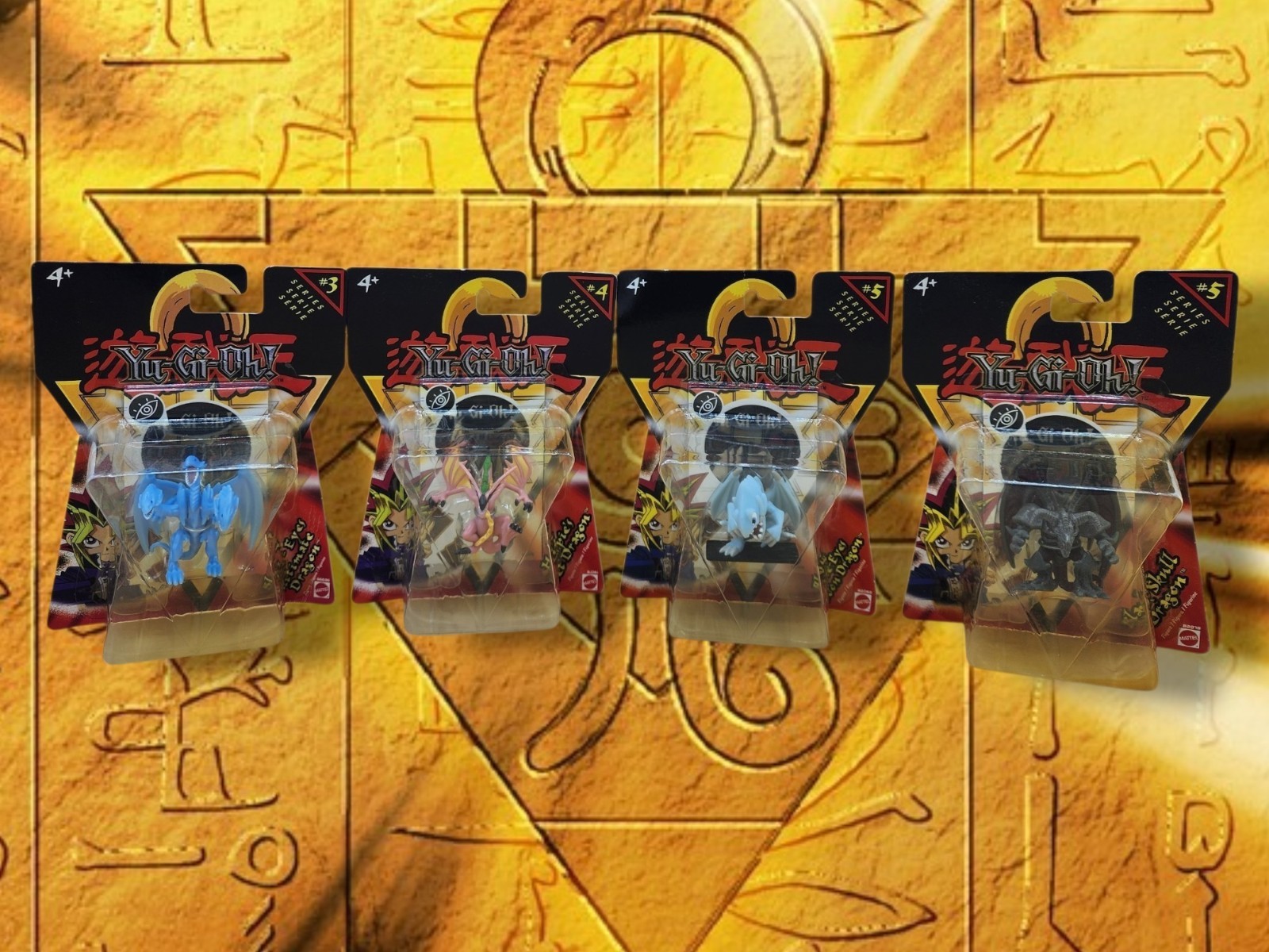 Mattel Yu-Gi-Oh 2002! Serie 3, 4 e 5 Set di quattro minifigure da 2" pollici MOC!