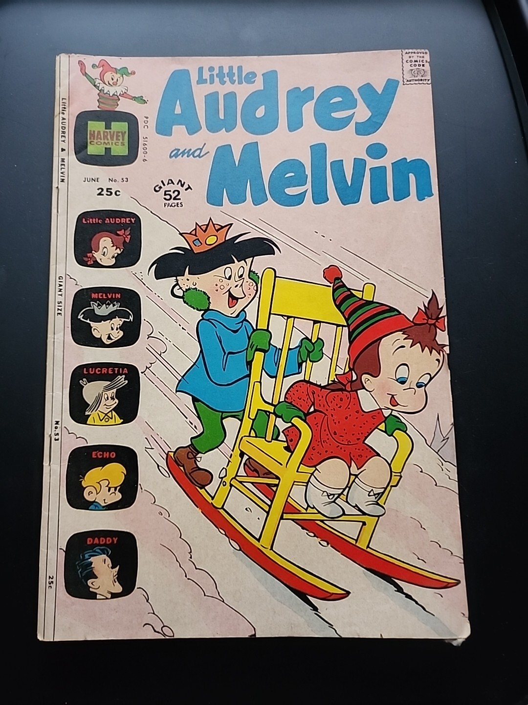 Harvey Comics Little Audrey and Melvin #53 (25c) 72 giugno formato gigante 